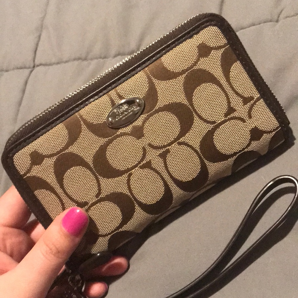 Authentic Coach wristlet wallet